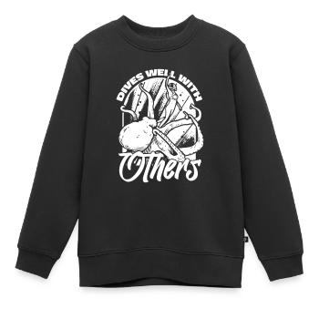 Plongeurs Plongée commerciale - Sweat Premium enfant bio - noir - Devant - AI Model Kid Female (0cm)