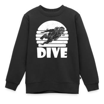 Plongeurs Plongée commerciale - Sweat Premium enfant bio - noir - Devant - AI Model Kid Female (0cm)