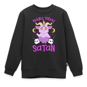 Satanisme satanique - Sweat Premium enfant bio - noir - Devant - AI Model Kid Female (0cm)