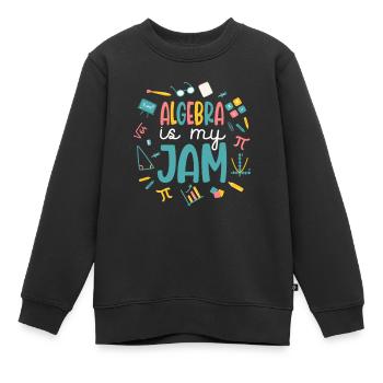 L’algèbre est ma confiture - Sweat Premium enfant bio - noir - Devant - AI Model Kid Female (0cm)