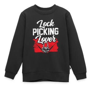 Lock Picking Liebhaber Knacker Schloss Knacken - Kinder Premium Organic Sweatshirt - Schwarz - Vorne - AI Model Kid Female (0cm)