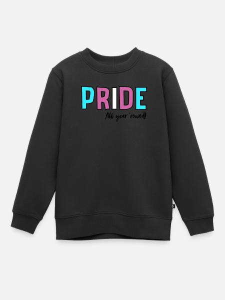 Fierté LGBT amour gagne, nous sommes queer et fiers - Sweat Premium enfant bio - noir