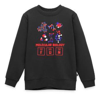 Biologie Biologe Moleküle Molekularbiologe - Kinder Premium Organic Sweatshirt - Schwarz - Vorne - AI Model Kid Female (0cm)