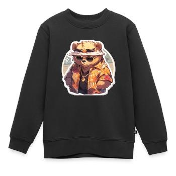 Bear Bears Fat Bear Bears Daddy - Kids Premium Organic Sweatshirt - black - Front - AI Model Kid Female (0cm)
