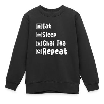 Chai Tee - Kinder Premium Organic Sweatshirt - Schwarz - Vorne - AI Model Kid Female (0cm)