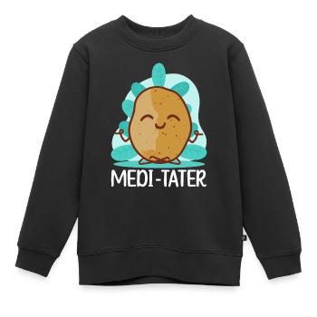 Bouddhisme Bouddha bouddhiste Patate - Sweat Premium enfant bio - noir - Devant - AI Model Kid Female (0cm)