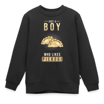 Boulettes Pierogi - Sweat Premium enfant bio - noir - Devant - AI Model Kid Female (0cm)