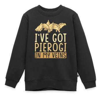 Boulettes Pierogi - Sweat Premium enfant bio - noir - Devant - AI Model Kid Female (0cm)