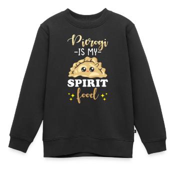 Boulettes Pierogi - Sweat Premium enfant bio - noir - Devant - AI Model Kid Female (0cm)
