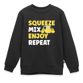 Limonade Limonadenstand - Kinder Premium Organic Sweatshirt - Schwarz - Vorne - AI Model Kid Female (0cm)