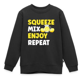 Limonade Limonadenstand - Kinder Premium Organic Sweatshirt - Schwarz - Vorne - AI Model Kid Female (0cm)