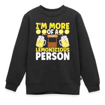 Limonade Limonadenstand - Kinder Premium Organic Sweatshirt - Schwarz - Vorne - AI Model Kid Female (0cm)