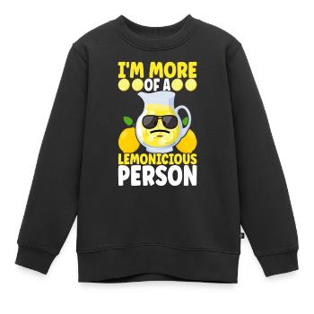 Limonade Limonadenstand - Kinder Premium Organic Sweatshirt - Schwarz - Vorne - AI Model Kid Female (0cm)
