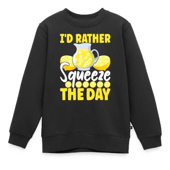 Limonade Limonadenstand - Kinder Premium Organic Sweatshirt - Schwarz - Vorne - AI Model Kid Female (0cm)