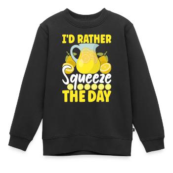 Limonade Limonadenstand - Kinder Premium Organic Sweatshirt - Schwarz - Vorne - AI Model Kid Female (0cm)