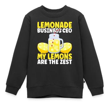 Limonade Limonadenstand - Kinder Premium Organic Sweatshirt - Schwarz - Vorne - AI Model Kid Female (0cm)