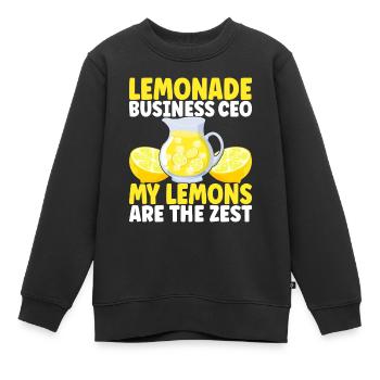Limonade Limonadenstand - Kinder Premium Organic Sweatshirt - Schwarz - Vorne - AI Model Kid Female (0cm)