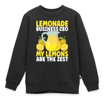Limonade Limonadenstand - Kinder Premium Organic Sweatshirt - Schwarz - Vorne - AI Model Kid Female (0cm)