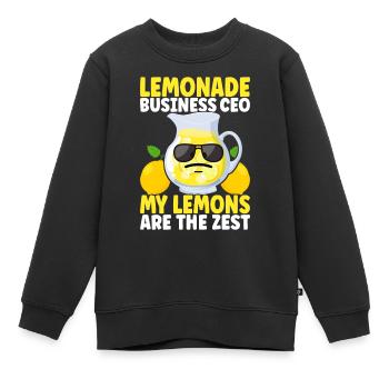 Limonade Limonadenstand - Kinder Premium Organic Sweatshirt - Schwarz - Vorne - AI Model Kid Female (0cm)