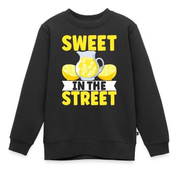 Limonade Limonadenstand - Kinder Premium Organic Sweatshirt - Schwarz - Vorne - AI Model Kid Female (0cm)
