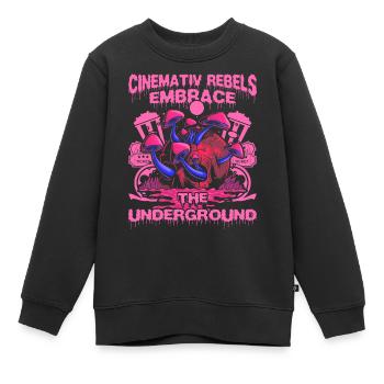 Underground Film, Independent Cinema, Horror - Kinder Premium Organic Sweatshirt - Schwarz - Vorne - AI Model Kid Female (0cm)