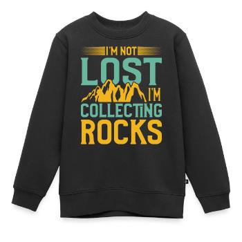 Wandern Bergsteigen Klettern Extrem Bergsteiger - Kinder Premium Organic Sweatshirt - Schwarz - Vorne - AI Model Kid Female (0cm)