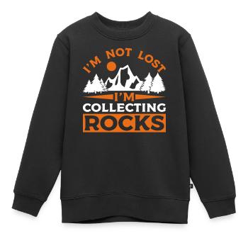Wandern Bergsteigen Klettern Extrem Bergsteiger - Kinder Premium Organic Sweatshirt - Schwarz - Vorne - AI Model Kid Female (0cm)