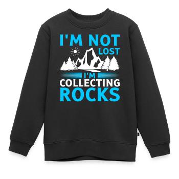 Wandern Bergsteigen Klettern Extrem Bergsteiger - Kinder Premium Organic Sweatshirt - Schwarz - Vorne - AI Model Kid Female (0cm)