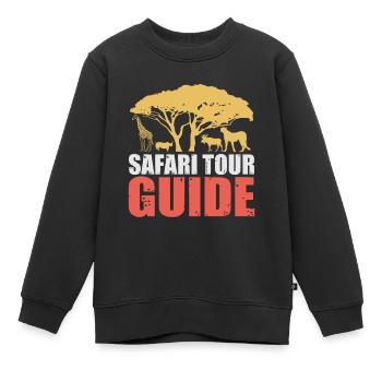 Safari Wildlife Afrika die großen 5 Zoologie - Kinder Premium Organic Sweatshirt - Schwarz - Vorne - AI Model Kid Female (0cm)