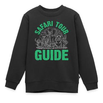 Safari Wildlife Afrika die großen 5 Zoologie - Kinder Premium Organic Sweatshirt - Schwarz - Vorne - AI Model Kid Female (0cm)