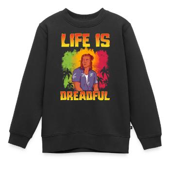 Rastafari Rastafarian Rasta - Sweat Premium enfant bio - noir - Devant - AI Model Kid Female (0cm)