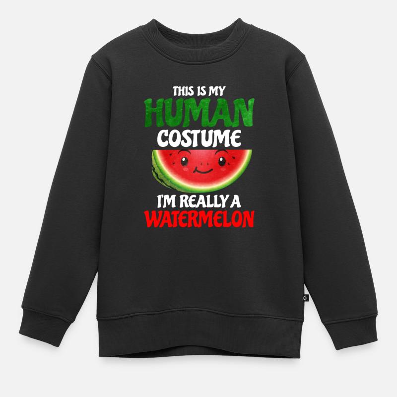 Wassermelone - Kinder Premium Organic Sweatshirt - Schwarz
