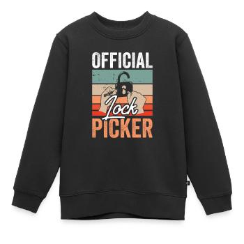 Official Lock Cracker Lock Picker Lock - Kids Premium Organic Sweatshirt - black - Front - AI Model Kid Female (0cm)