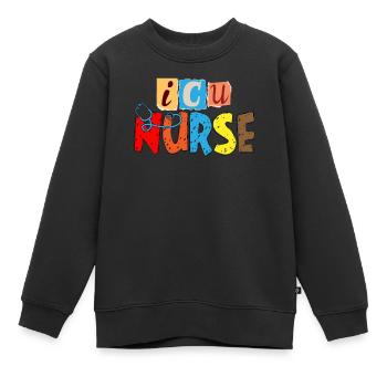 Krankenschwester Stethoskop - Kinder Premium Organic Sweatshirt - Schwarz - Vorne - AI Model Kid Female (0cm)