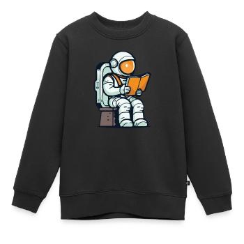 Livre Rat de bibliothèque Rat de bibliothèque Astronaute - Sweat Premium enfant bio - noir - Devant - AI Model Kid Female (0cm)