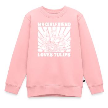 Tulipes Petite amie Tulipes - Sweat Premium enfant bio - rose - Devant - AI Model Kid Female (0cm)