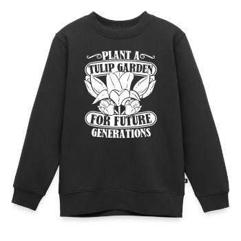 Tulipes Tulipes - Sweat Premium enfant bio - noir - Devant - AI Model Kid Female (0cm)