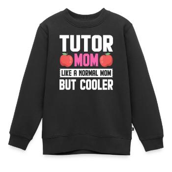 Tuteur Cadeau Tuteur - Sweat Premium enfant bio - noir - Devant - AI Model Kid Female (0cm)