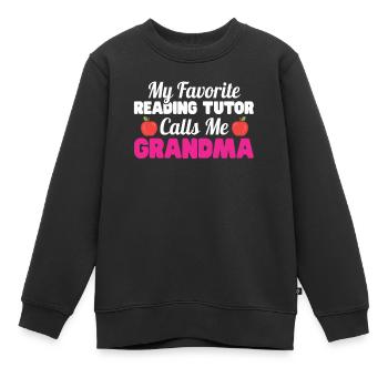 Tuteur Cadeau Tuteur - Sweat Premium enfant bio - noir - Devant - AI Model Kid Female (0cm)