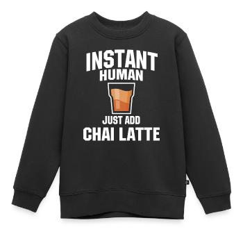 Chai Latte Liebhaber Humor - Kinder Premium Organic Sweatshirt - Schwarz - Vorne - AI Model Kid Female (0cm)