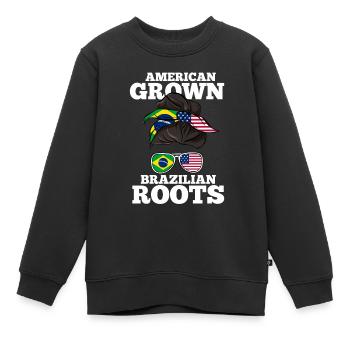 Brasilien - Kinder Premium Organic Sweatshirt - Schwarz - Vorne - AI Model Kid Female (0cm)