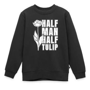 Tulipes Tulipes - Sweat Premium enfant bio - noir - Devant - AI Model Kid Female (0cm)