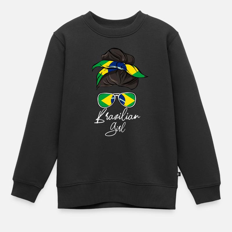 Brésil - Sweat Premium enfant bio - noir