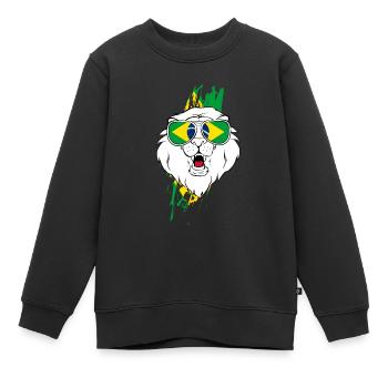 Brasilien - Kinder Premium Organic Sweatshirt - Schwarz - Vorne - AI Model Kid Female (0cm)