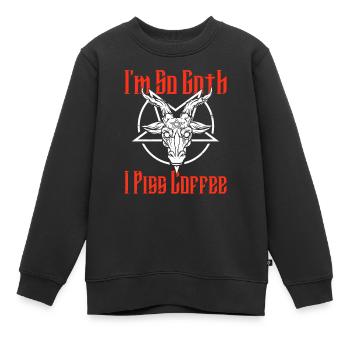 Satan Beelzebub Teufel Gothic Pentagram Mystisch - Kinder Premium Organic Sweatshirt - Schwarz - Vorne - AI Model Kid Female (0cm)