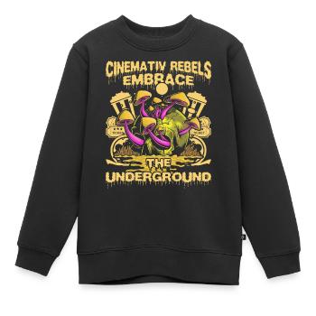Underground Film, Independent Cinema, Horror - Kinder Premium Organic Sweatshirt - Schwarz - Vorne - AI Model Kid Female (0cm)