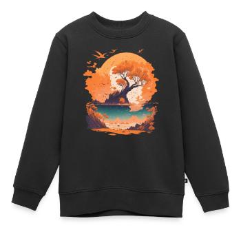 Natur pur Urlaub Entspannung - Kinder Premium Organic Sweatshirt - Schwarz - Vorne - AI Model Kid Female (0cm)