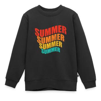 Été Été - Sweat Premium enfant bio - noir - Devant - AI Model Kid Female (0cm)