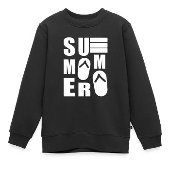 Été - Sweat Premium enfant bio - noir - Devant - AI Model Kid Female (0cm)