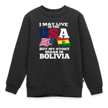 Bolivien - Kinder Premium Organic Sweatshirt - Schwarz - Vorne - AI Model Kid Female (0cm)
